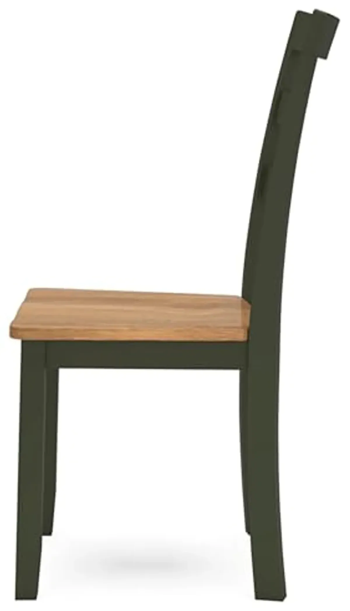 Signature Design by Ashley Gesthaven Modern Indoor Armless Dining Chair, Set of 2, Green & Light Brown