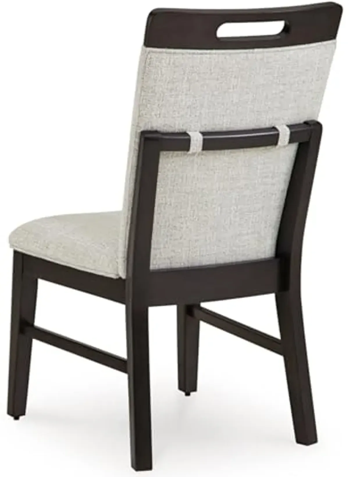 Signature Design by Ashley Neymorton Solid Wood Frame Dining Chair, Set of 2, Light Gray/Brown