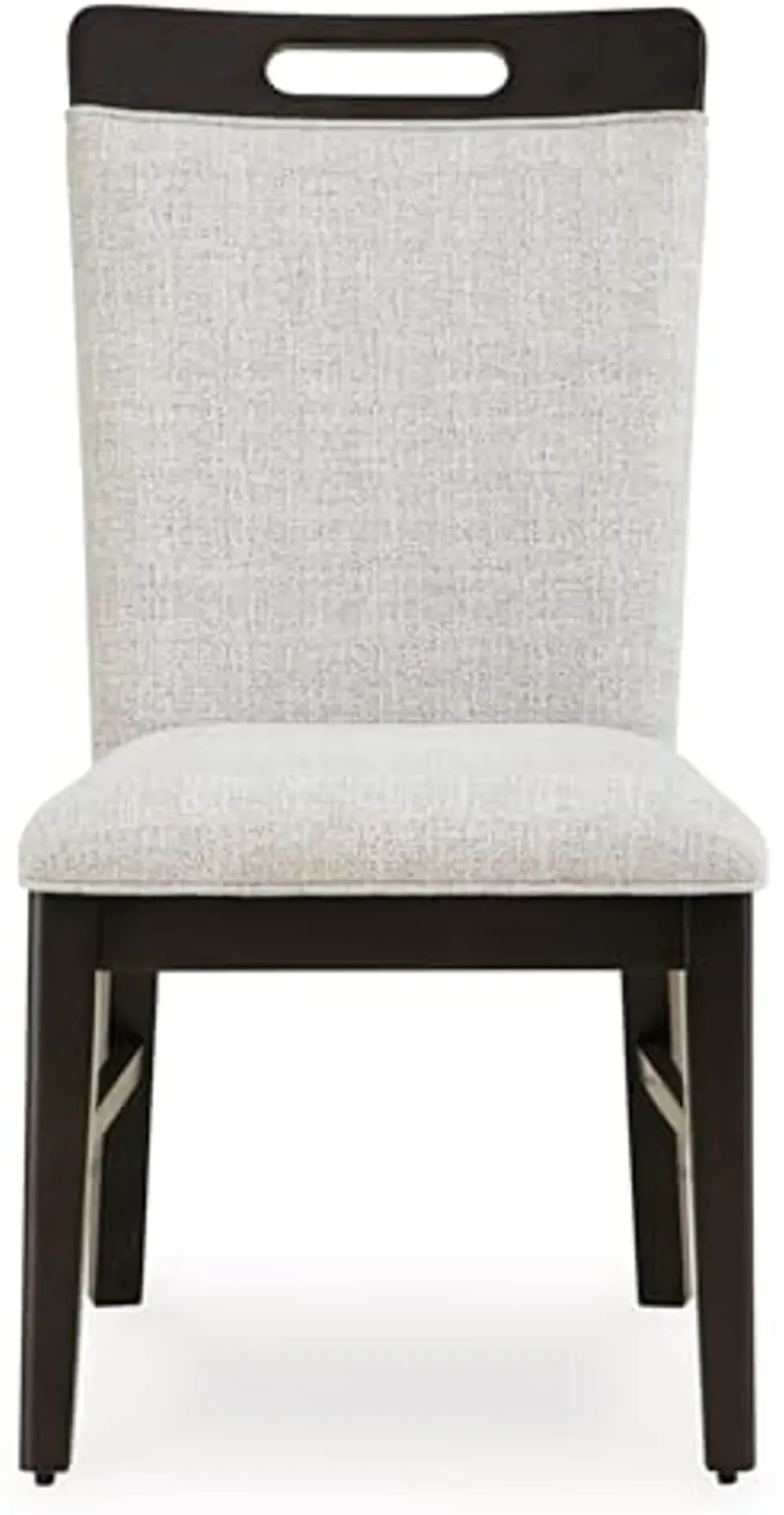 Signature Design by Ashley Neymorton Solid Wood Frame Dining Chair, Set of 2, Light Gray/Brown