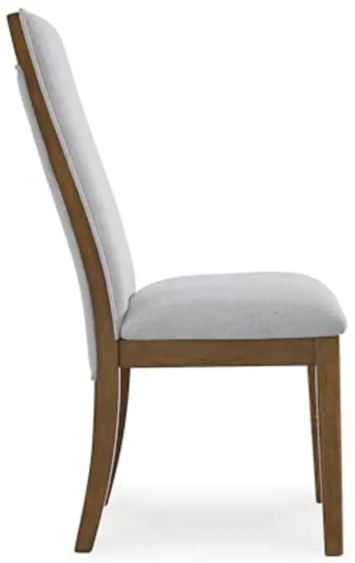 Signature Design by Ashley Lyncott Contemporary Upholstered Armless Dining Chair with Cutout Handle, Set of 2, Beige & Light Brown