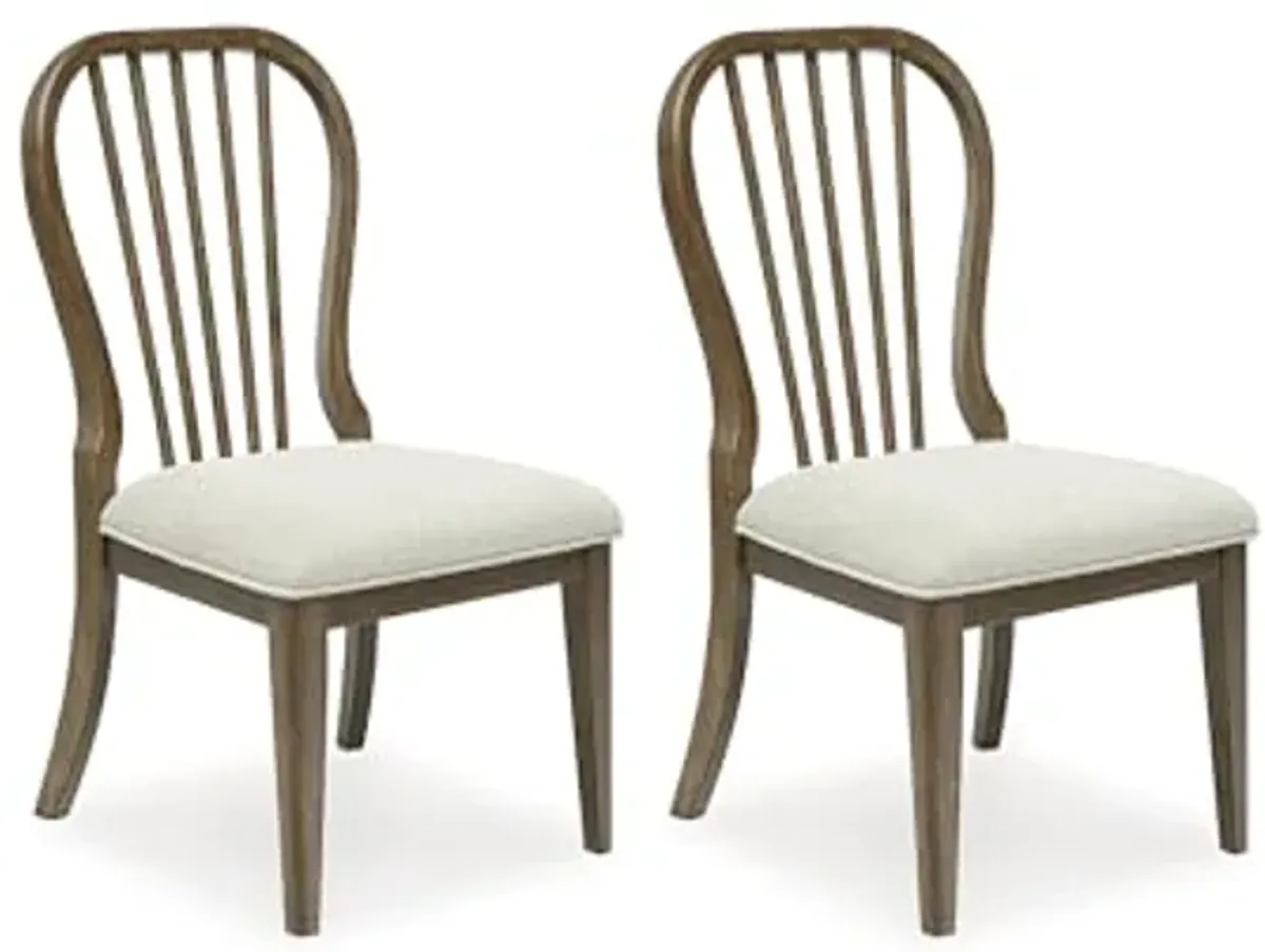 Signature Design by Ashley Sturlayne Solid Wood Frame Dining Chair, Set of 2, Brown