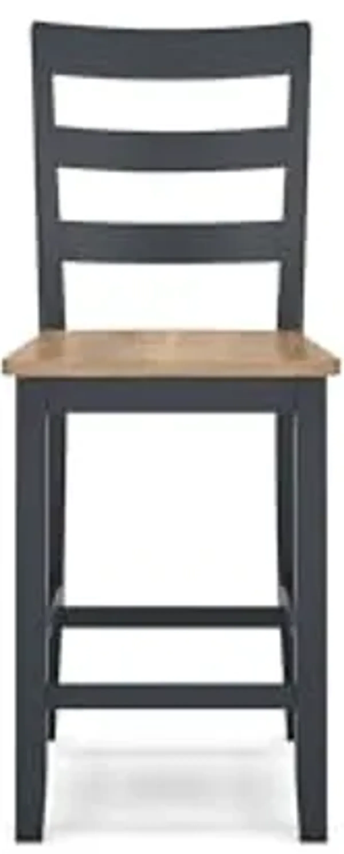 Signature Design by Ashley Gesthaven Solid Wood Frame Counter Height Barstool, Set of 2, Slate Blue/Natural