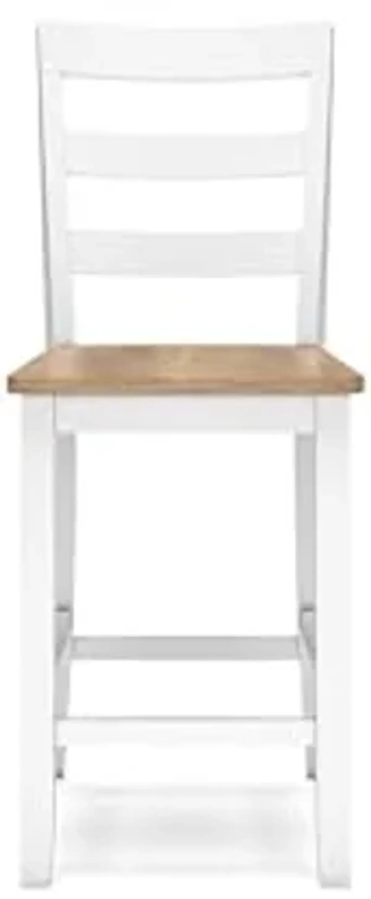 Signature Design by Ashley Gesthaven Solid Wood Frame Counter Height Barstool, Set of 2, White/Natural