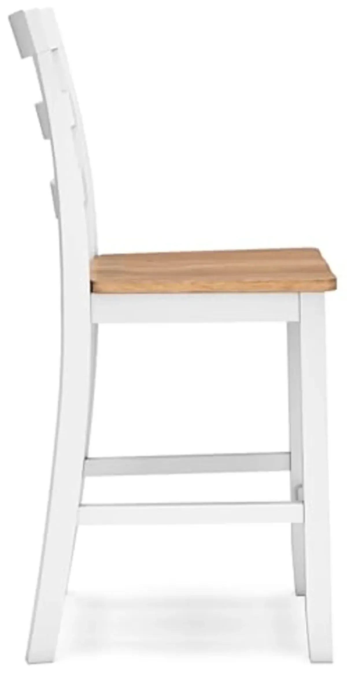 Signature Design by Ashley Gesthaven Solid Wood Frame Counter Height Barstool, Set of 2, White/Natural