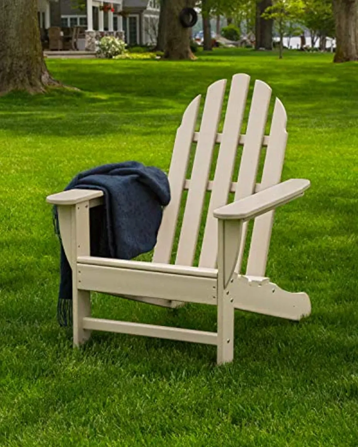 Polywood 2pc Patio Furniture Set - Nautical Chaise & Adirondack Chair