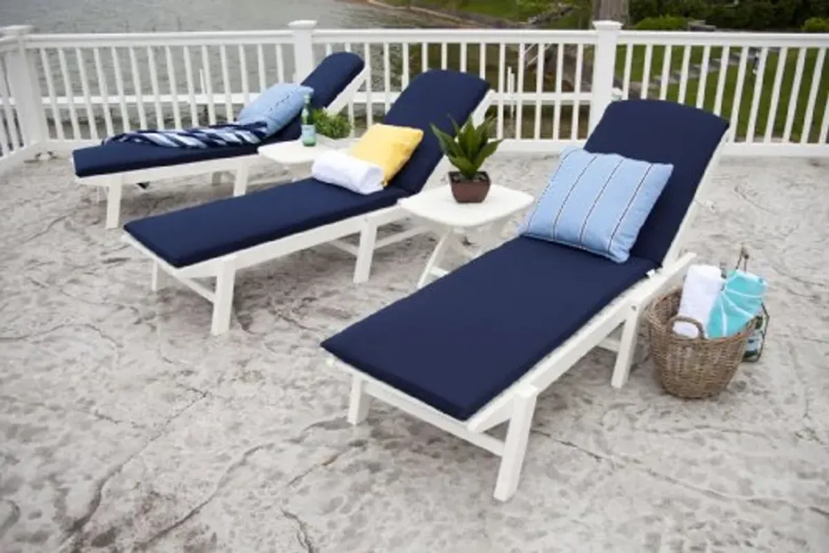 Polywood 2pc Patio Furniture Set - Nautical Chaise & Adirondack Chair