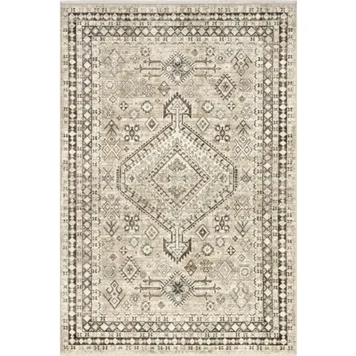 Nuloom Fringed Performance Vanesa Light Brown/Ivory, 5' x 7'10", Oriental, Soft and Cozy, High Traffic, Stain Resistant, Easy Clean, Durable Area Rug for Bedroom, Living Room, Dining, Den, Entryway