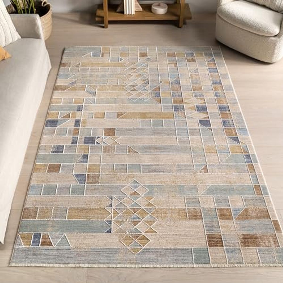 nuLOOM Rivka Modern Geometric Area Rug, 8x10, Rivka Multicolor