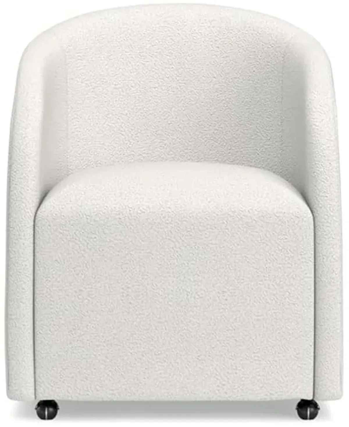 Signature Design by Ashley Korestone Contemporary Upholstered Home Office Desk Chair with Casters, White