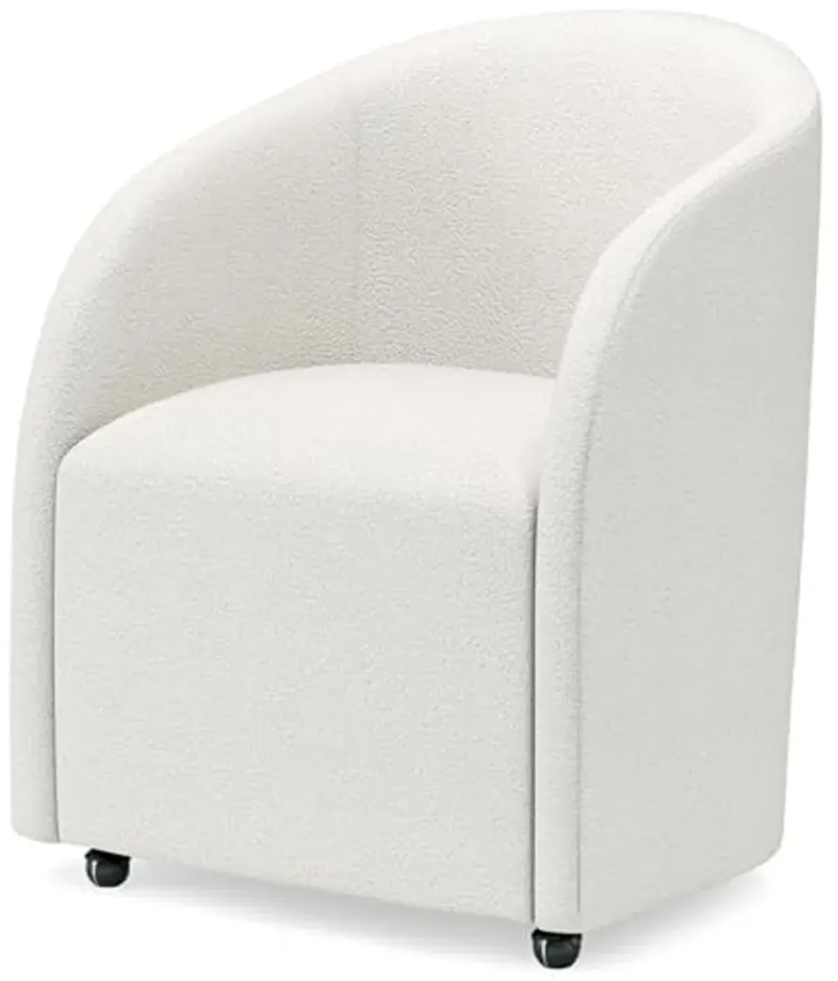 Signature Design by Ashley Korestone Contemporary Upholstered Home Office Desk Chair with Casters, White