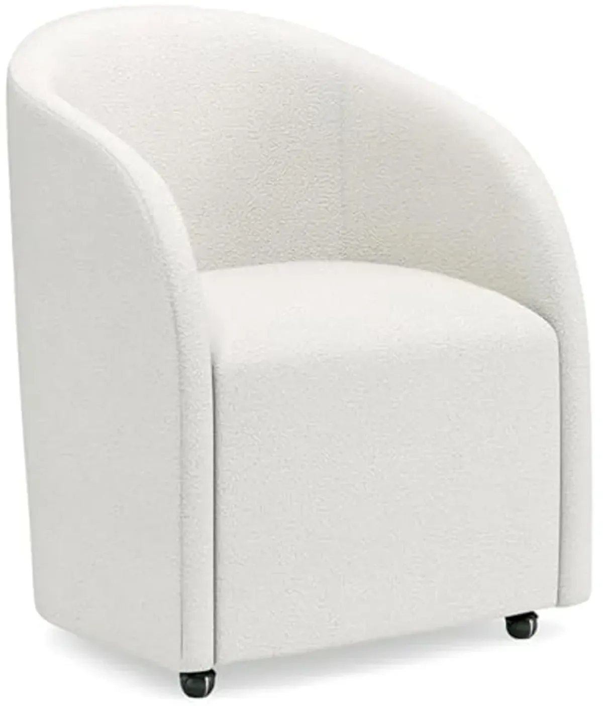 Signature Design by Ashley Korestone Contemporary Upholstered Home Office Desk Chair with Casters, White