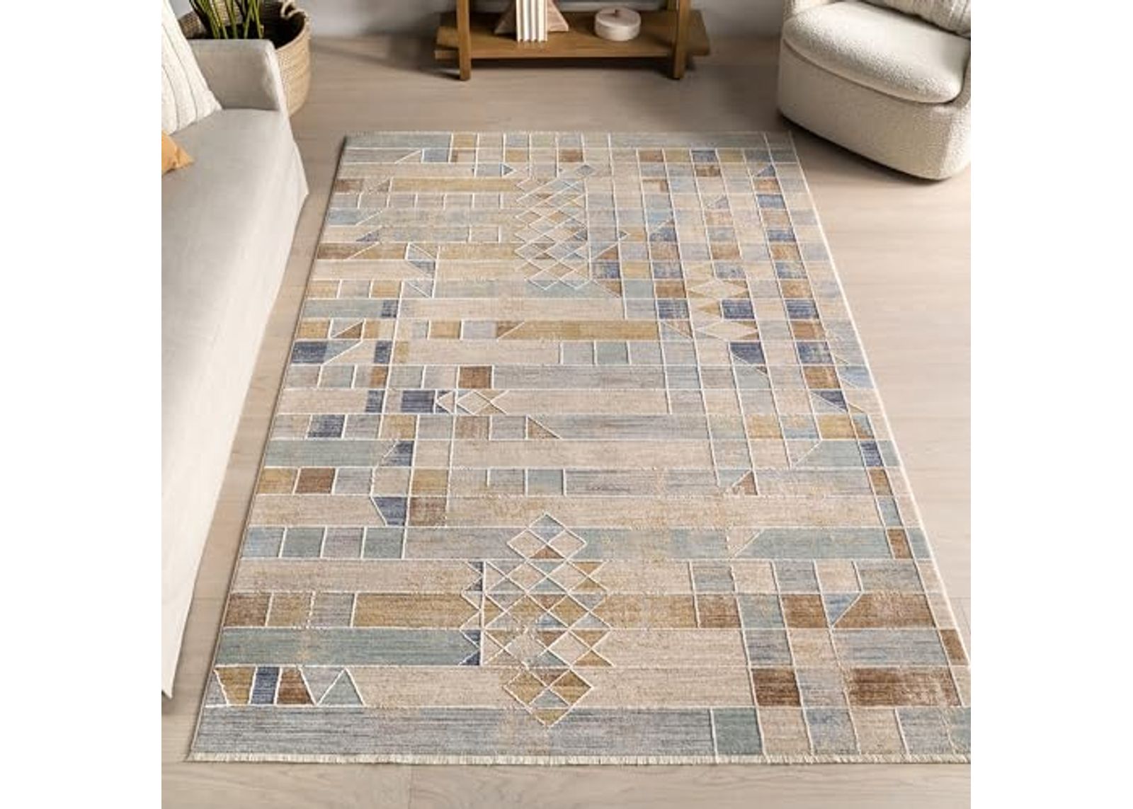 nuLOOM Rivka Modern Geometric Runner Rug, 2' 6" x 10', Rivka Multicolor