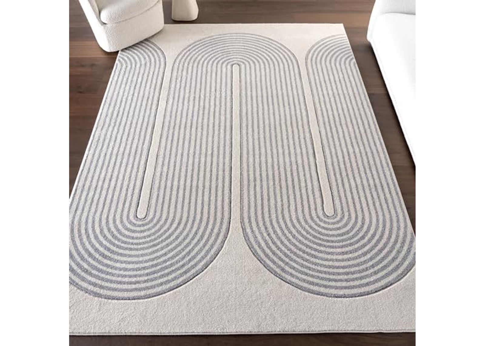 nuLOOM Naya Contemporary Abstract Area Rug, 4x6, Naya Grey