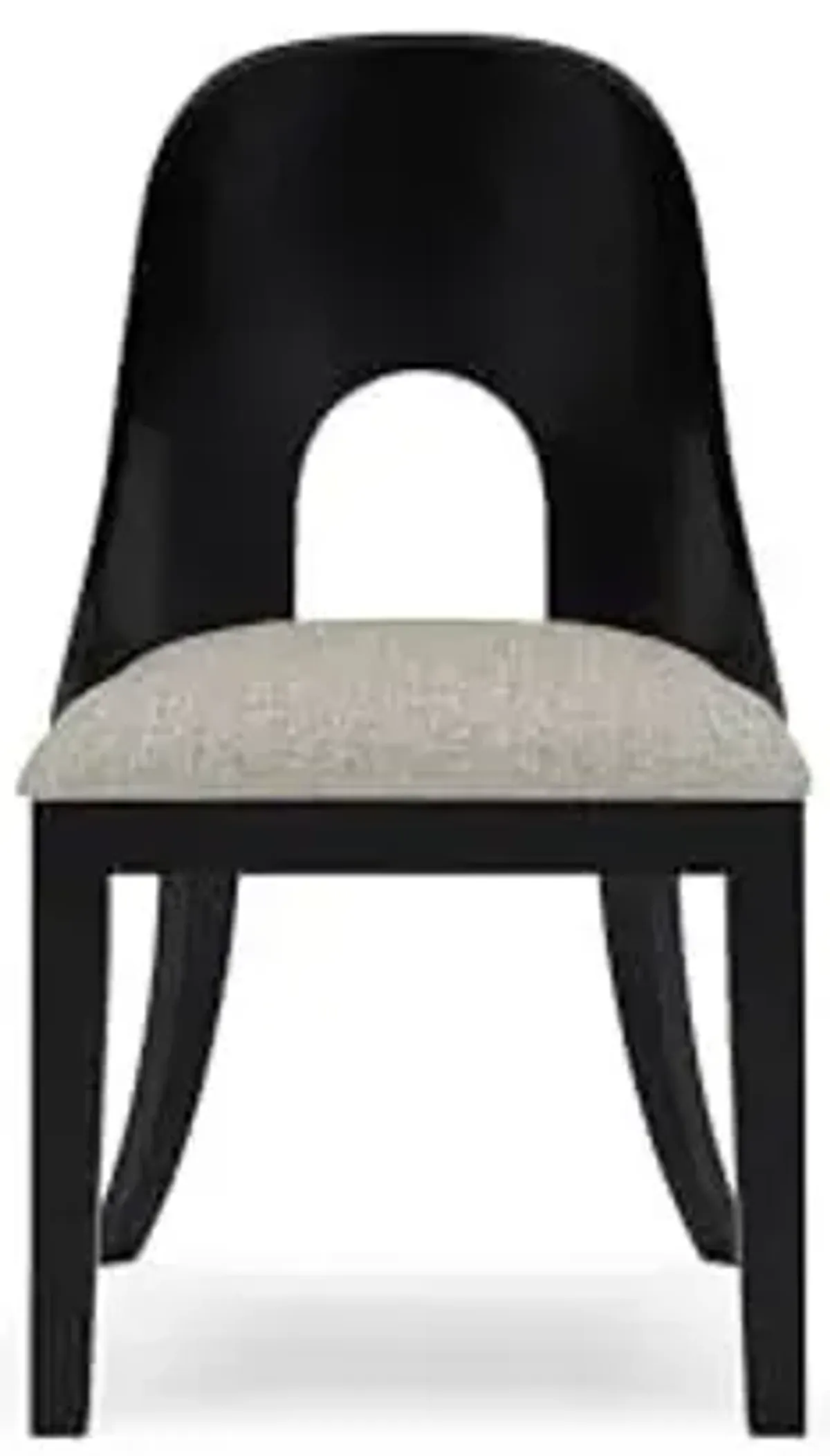Signature Design by Ashley Rowanbeck Modern Herringbone Upholstered Armless Home Office Desk Chair, Black & Beige