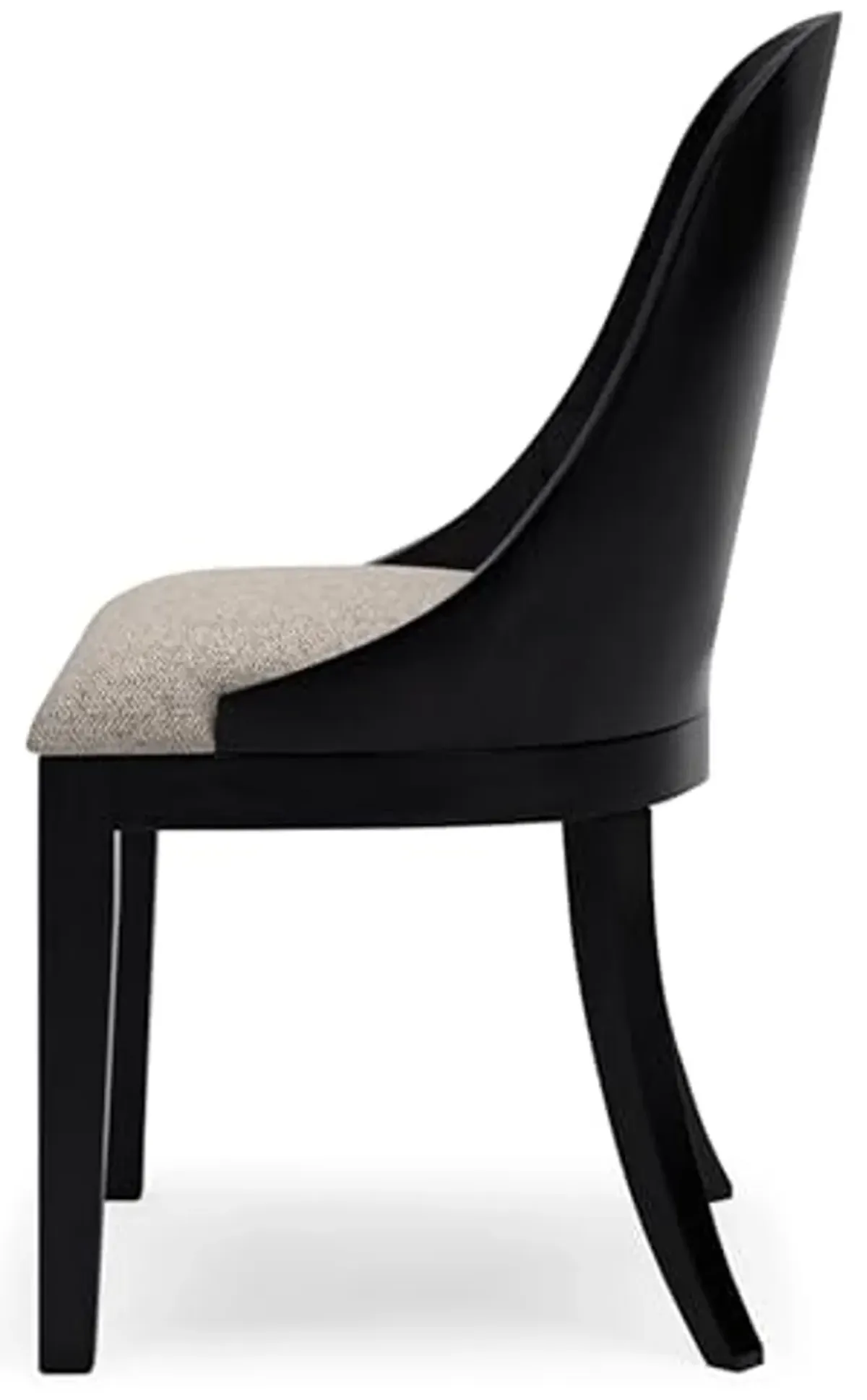 Signature Design by Ashley Rowanbeck Modern Herringbone Upholstered Armless Home Office Desk Chair, Black & Beige