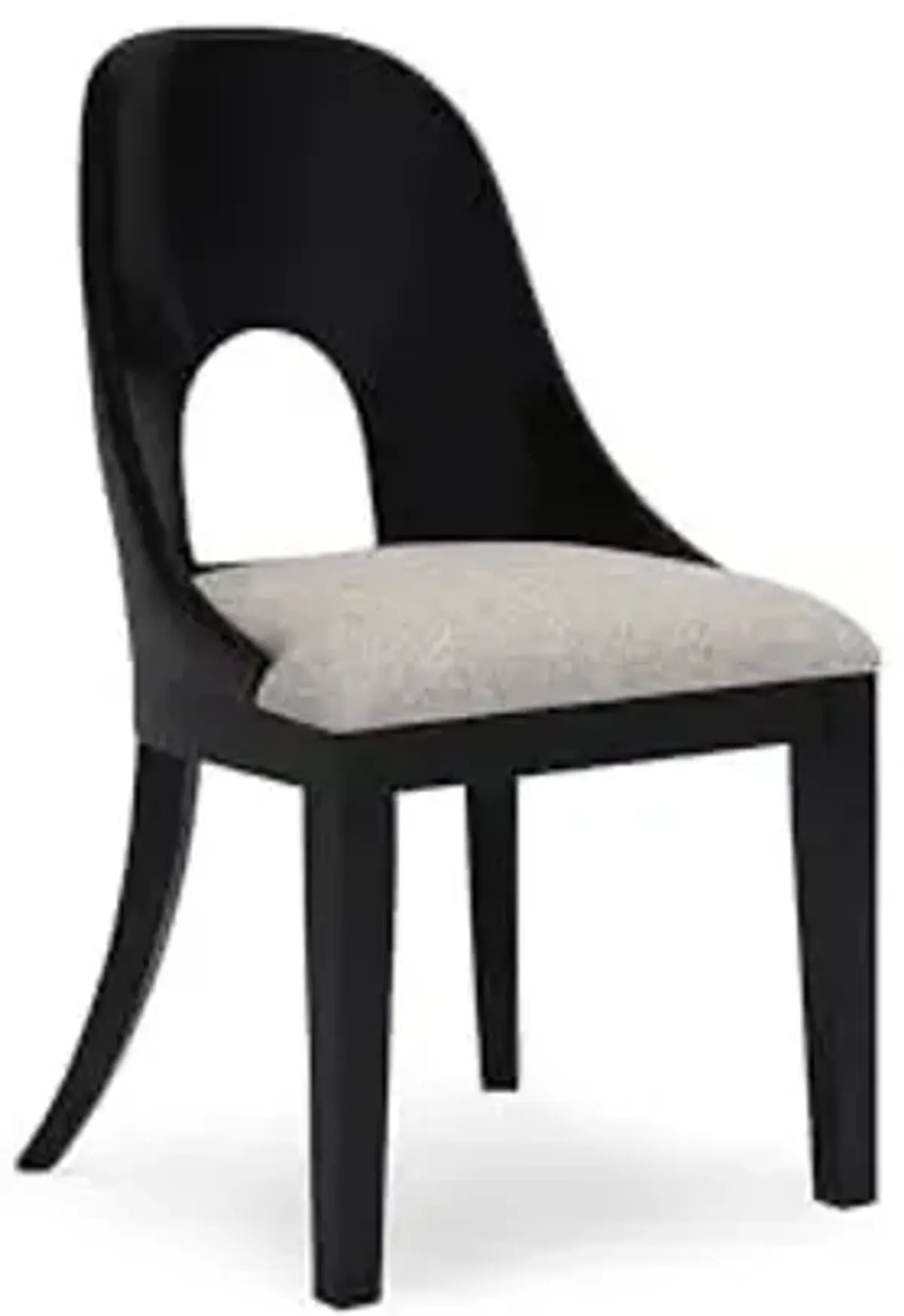 Signature Design by Ashley Rowanbeck Modern Herringbone Upholstered Armless Home Office Desk Chair, Black & Beige