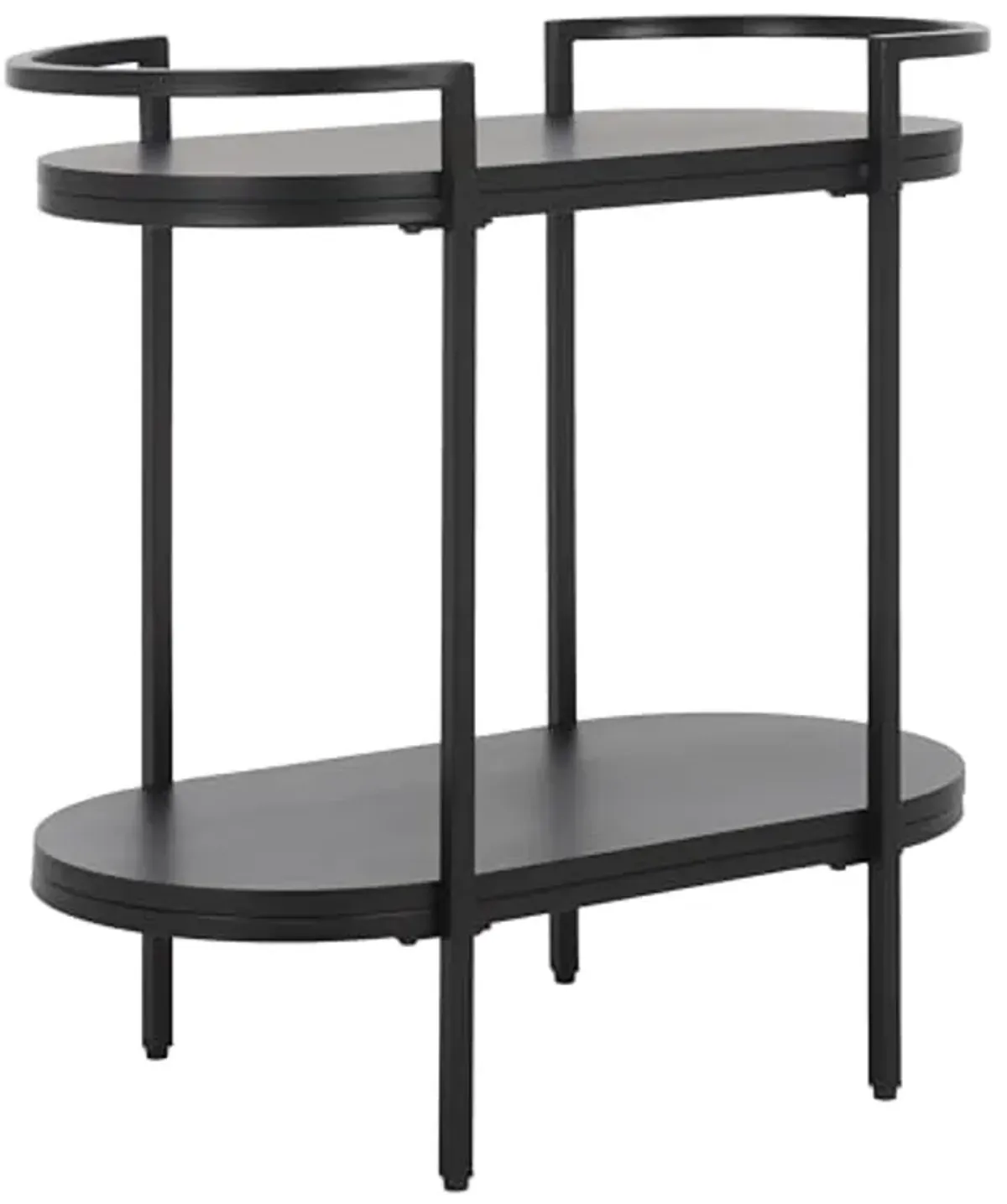 SAFAVIEH Home Collection Inessa Black/Black 2-Tier Bar Cart