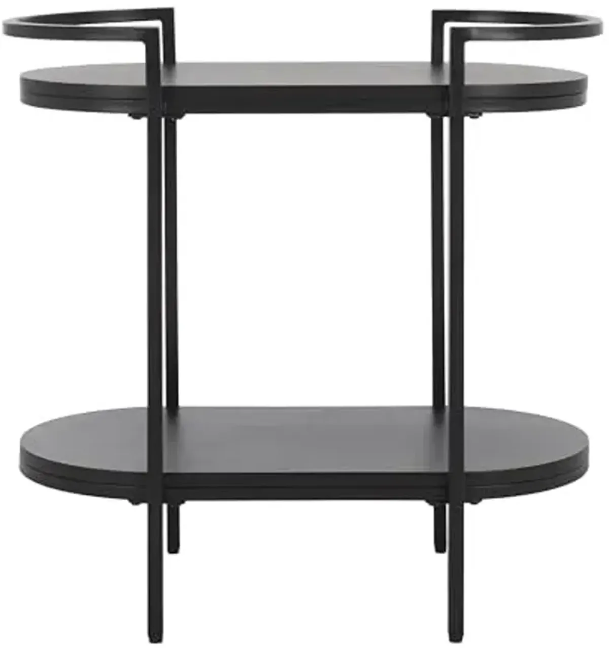 SAFAVIEH Home Collection Inessa Black/Black 2-Tier Bar Cart