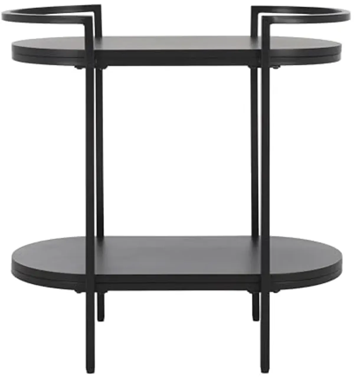 SAFAVIEH Home Collection Inessa Black/Black 2-Tier Bar Cart