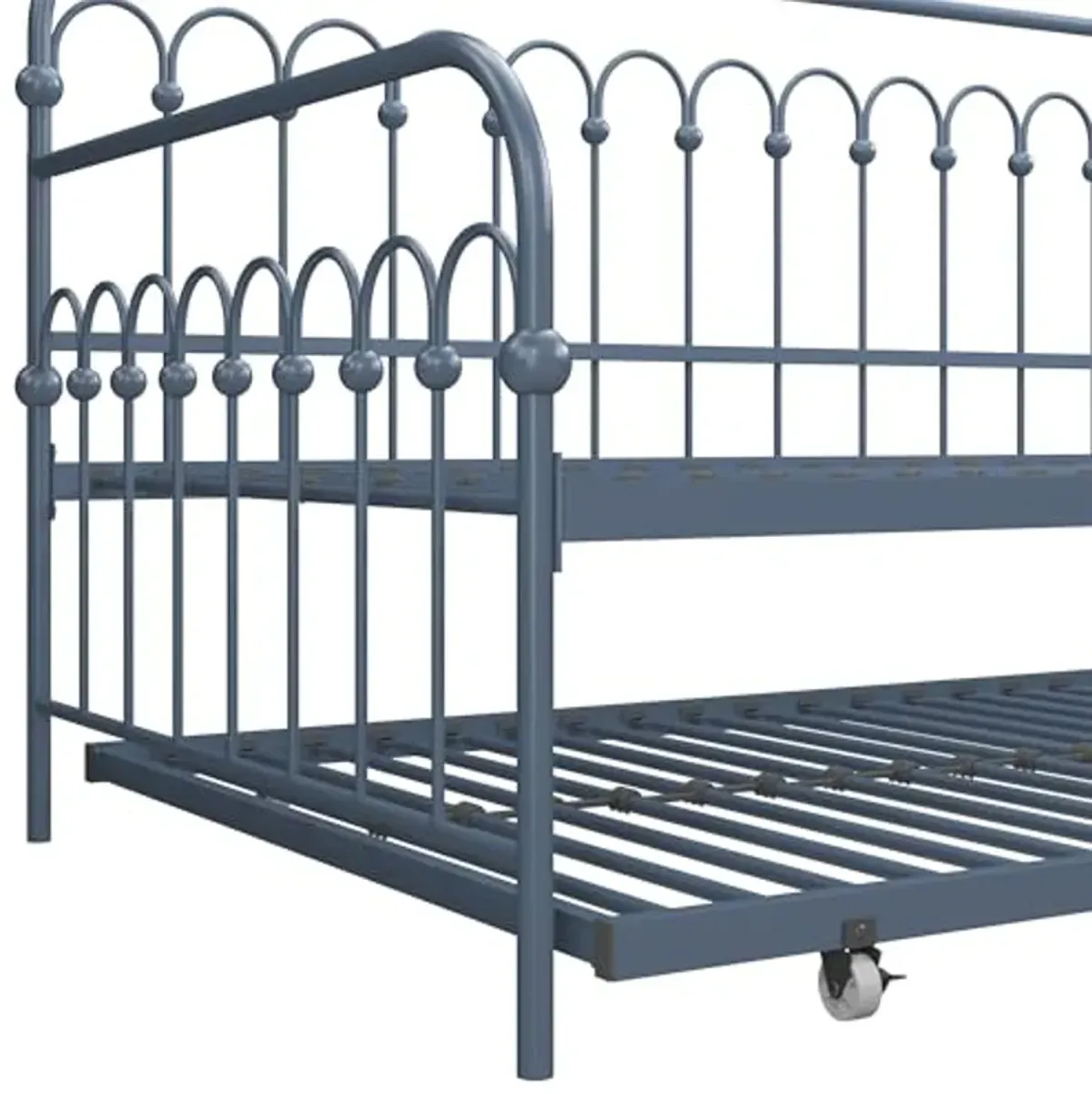 Novogratz Bright Pop Metal Daybed with Trundle, Twin, Stone Blue