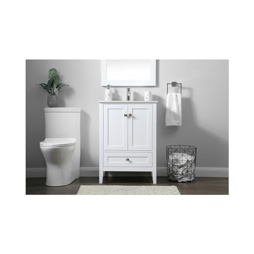 Elegant Lighting 24 Inch Single Bathroom Vanity in White