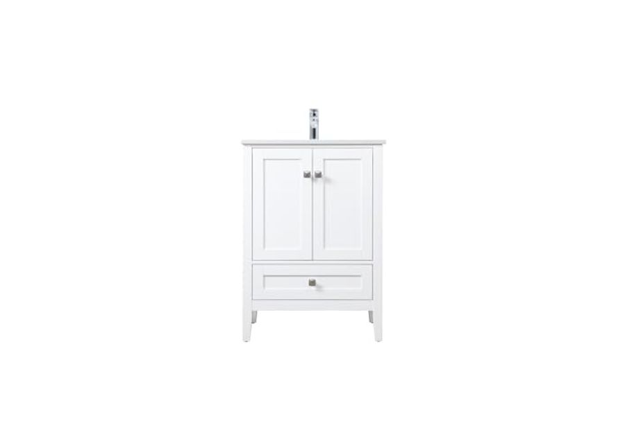 Elegant Lighting 24 Inch Single Bathroom Vanity in White