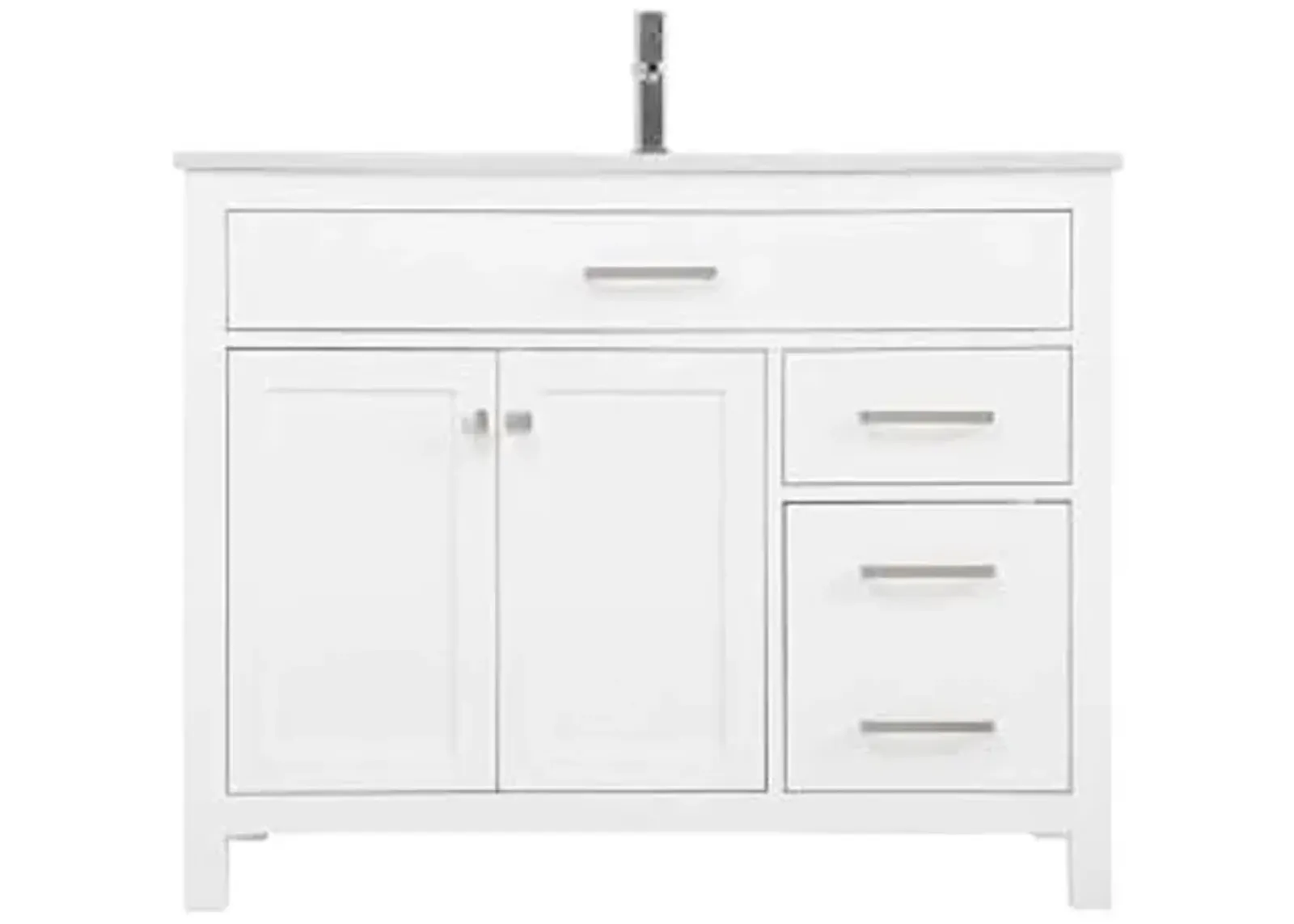 Elegant Lighting 42 Inch Single Bathroom Vanity in White