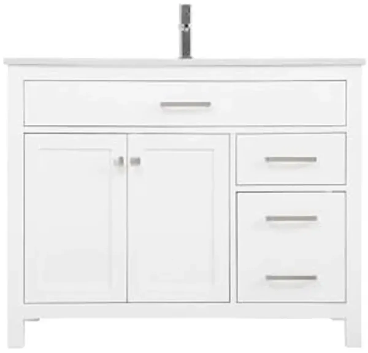 Elegant Lighting 42 Inch Single Bathroom Vanity in White