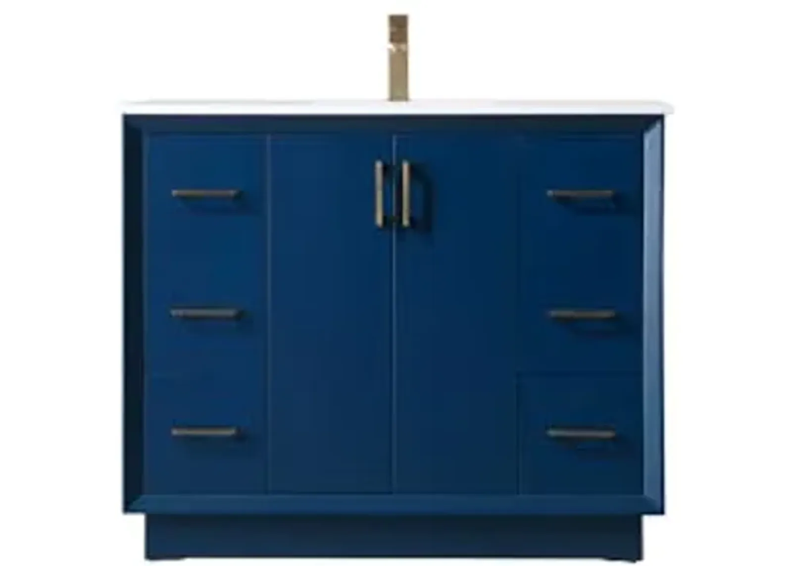 Elegant Lighting 42 Inch Single Bathroom Vanity in Blue