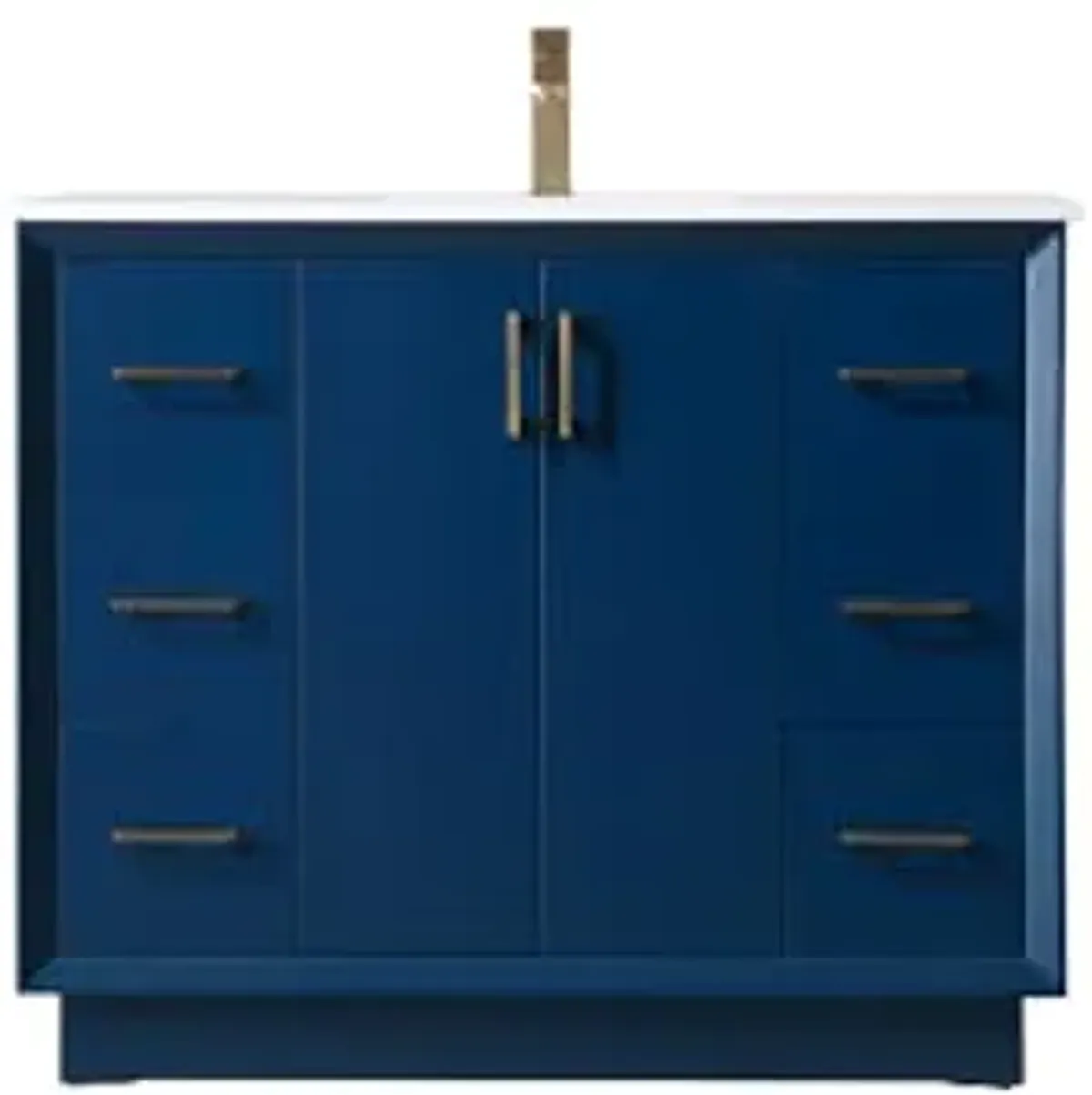 Elegant Lighting 42 Inch Single Bathroom Vanity in Blue