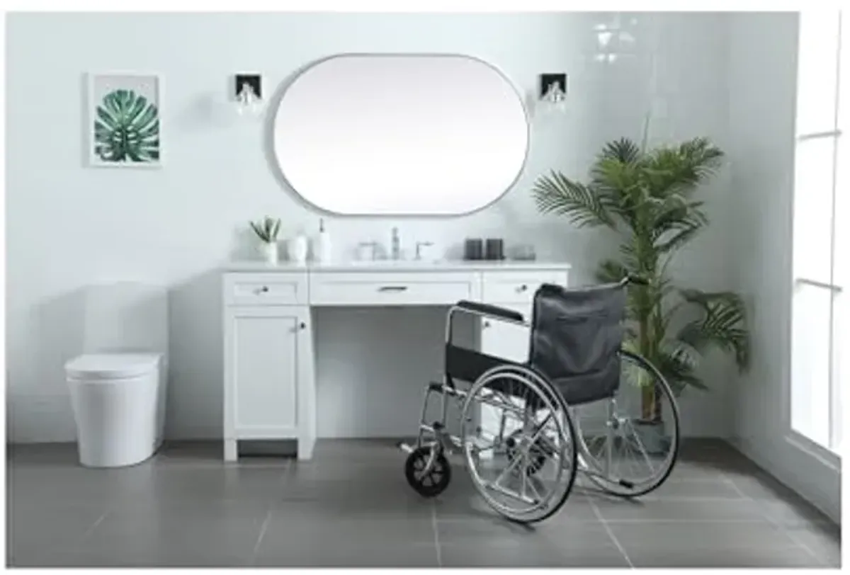 Elegant Lighting 60 Inch Ada Compliant Bathroom Vanity in White