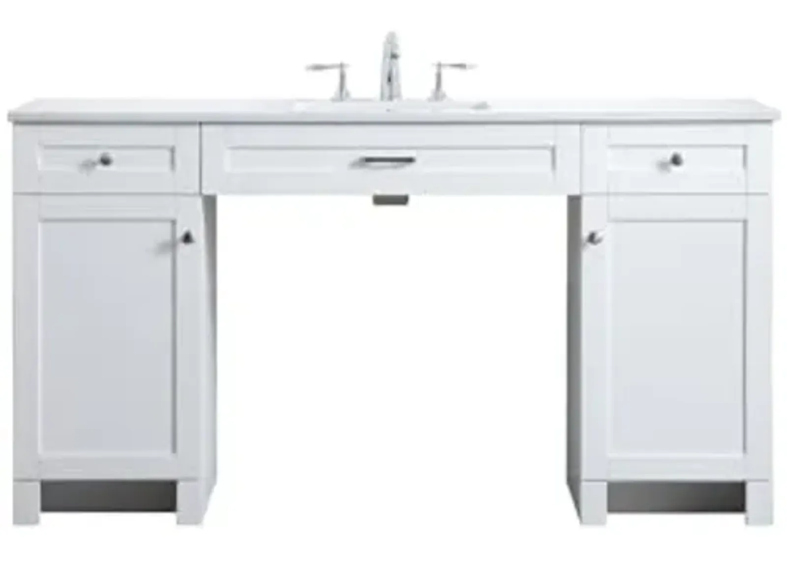 Elegant Lighting 60 Inch Ada Compliant Bathroom Vanity in White