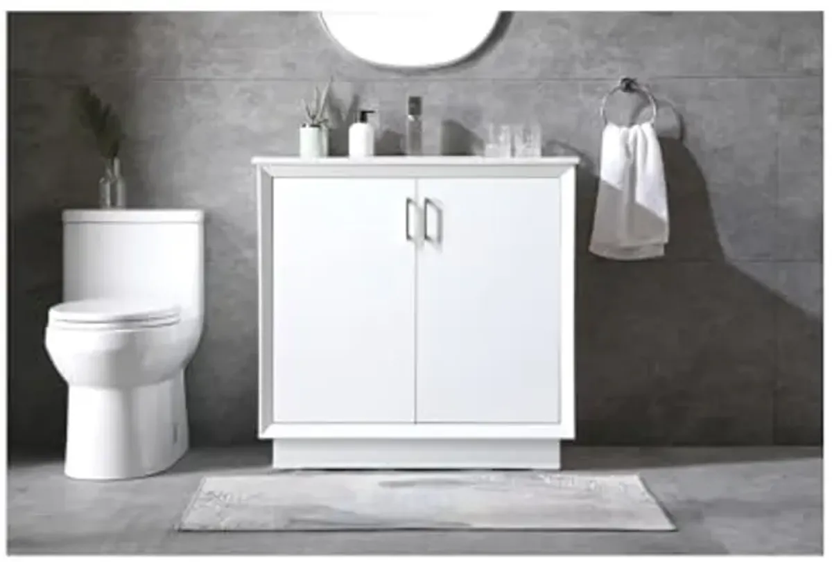 Elegant Lighting 36 Inch Single Bathroom Vanity in White