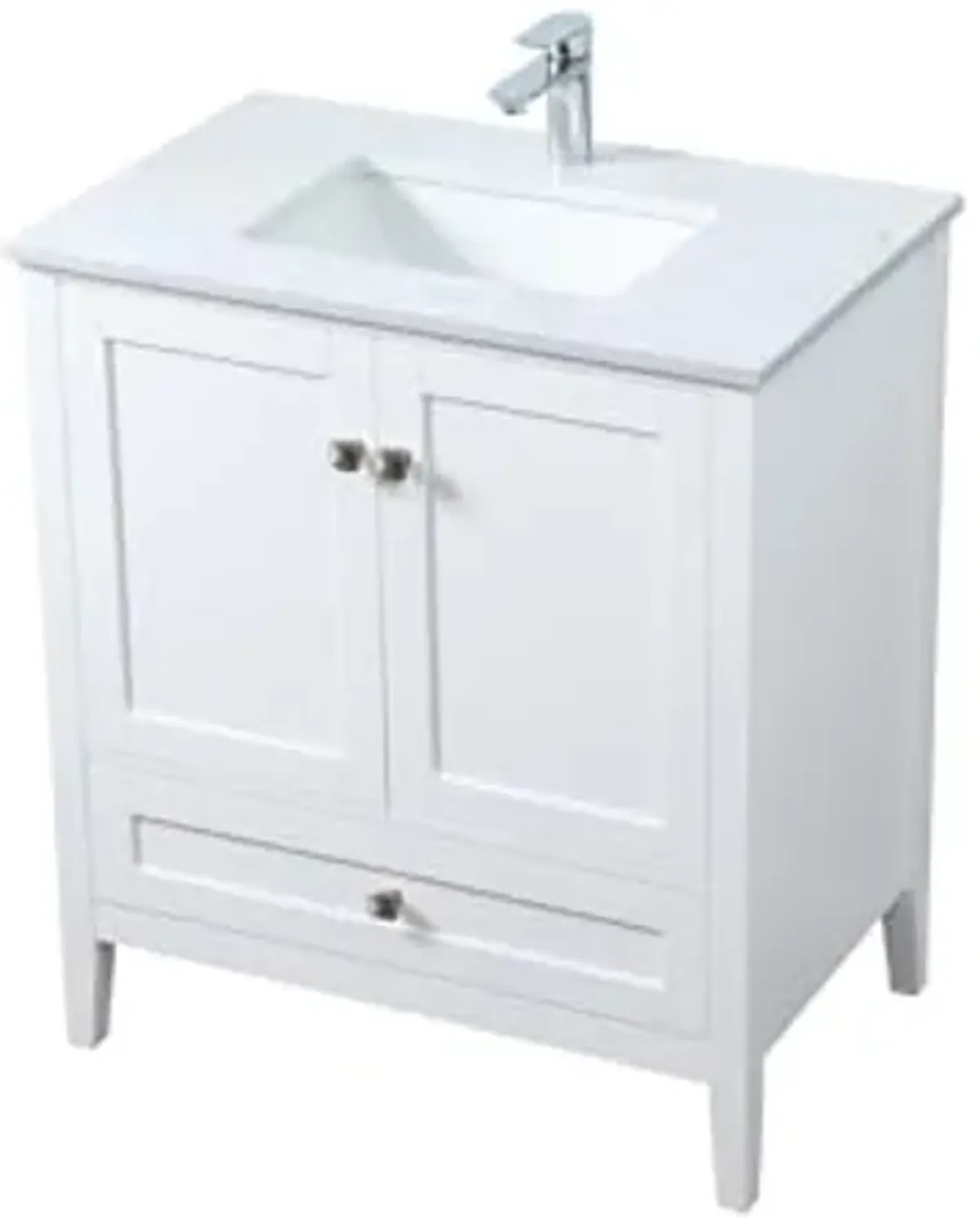 Elegant Lighting 30 Inch Single Bathroom Vanity in White