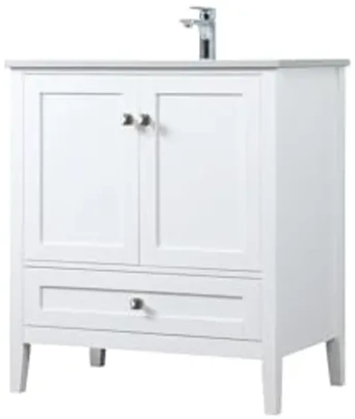 Elegant Lighting 30 Inch Single Bathroom Vanity in White