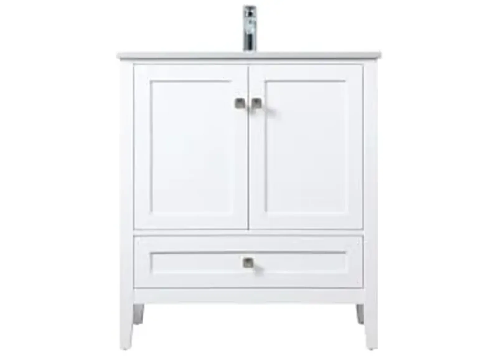 Elegant Lighting 30 Inch Single Bathroom Vanity in White