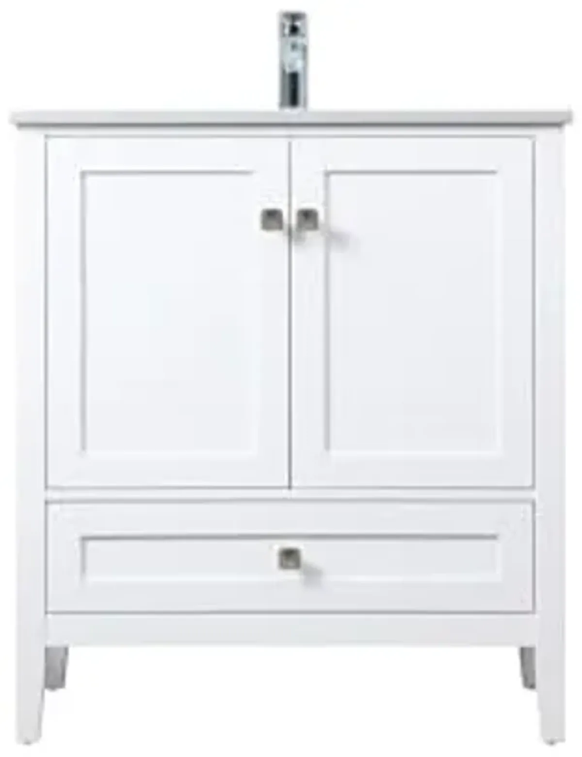 Elegant Lighting 30 Inch Single Bathroom Vanity in White