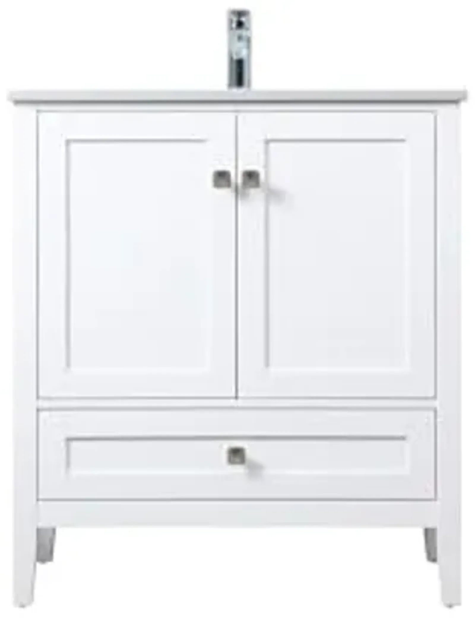 Elegant Lighting 30 Inch Single Bathroom Vanity in White