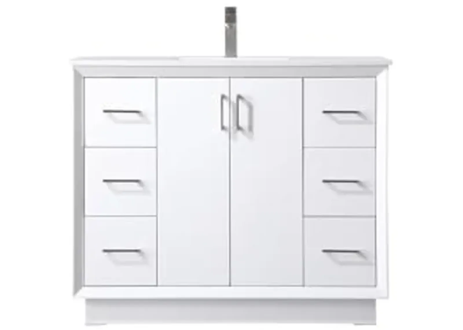 Elegant Lighting 42 Inch Single Bathroom Vanity in White