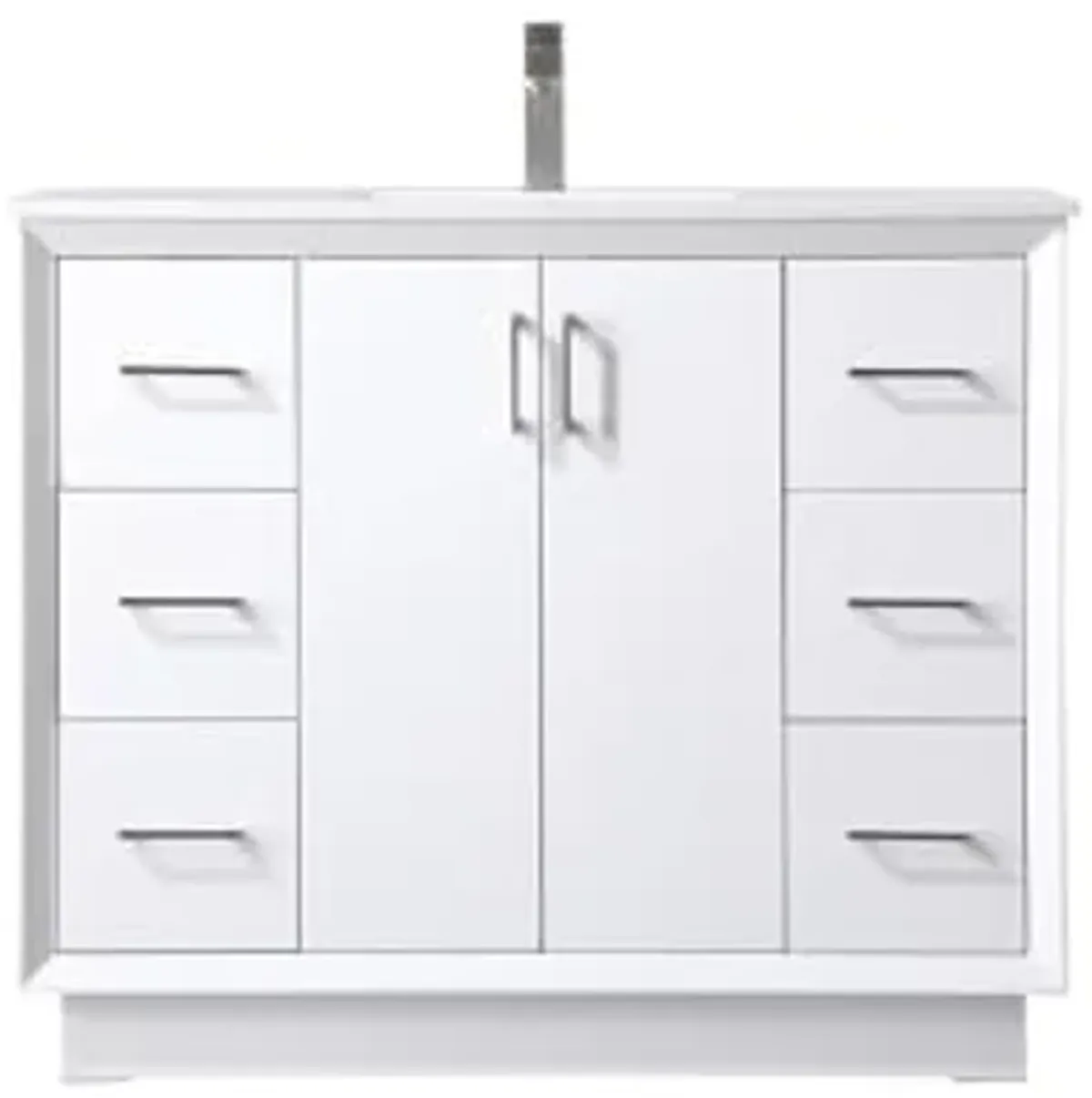 Elegant Lighting 42 Inch Single Bathroom Vanity in White