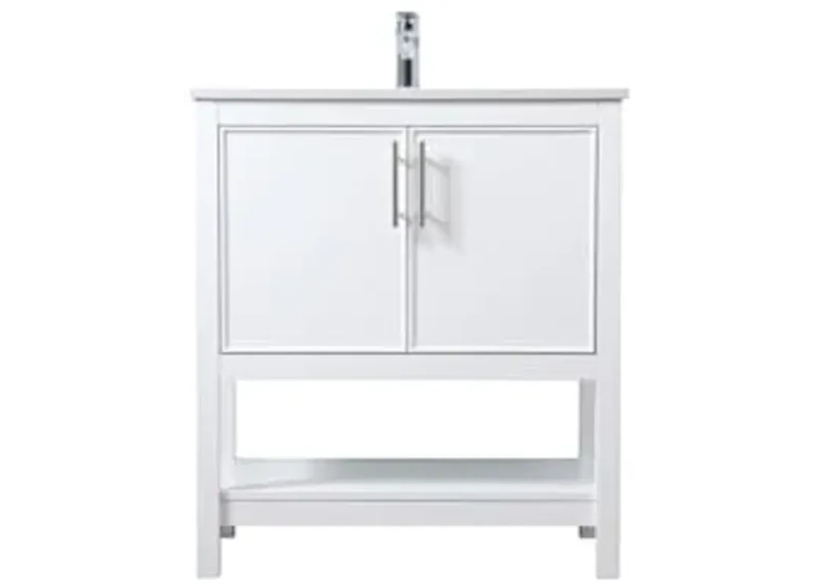 Elegant Lighting 30 Inch Single Bathroom Vanity in White