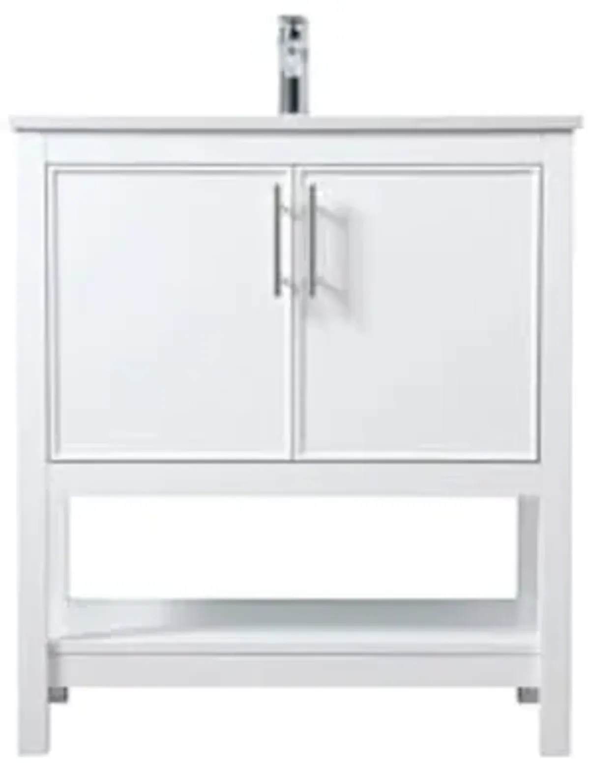 Elegant Lighting 30 Inch Single Bathroom Vanity in White