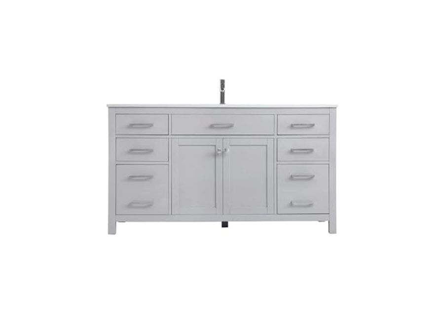 Elegant Lighting 60 Inch Single Bathroom Vanity in Grey