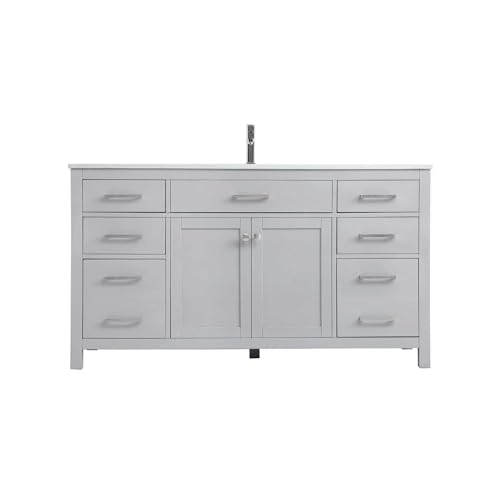 Elegant Lighting 60 Inch Single Bathroom Vanity in Grey