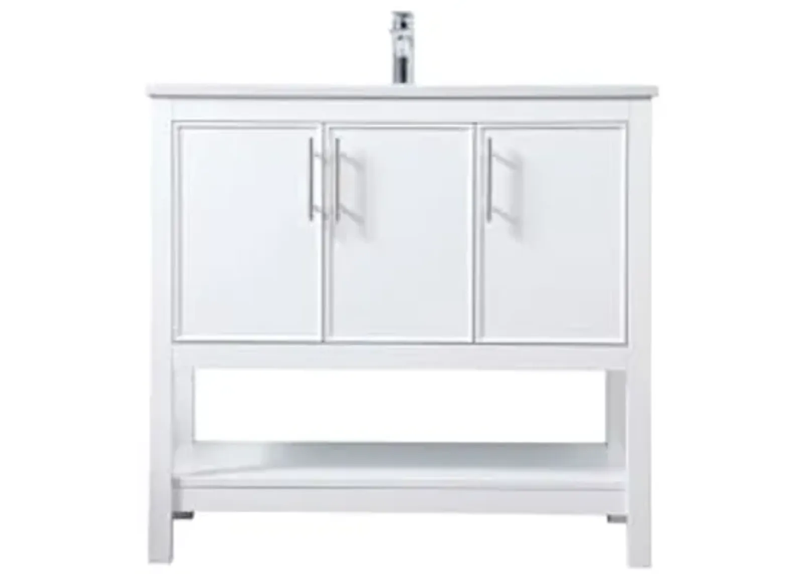 Elegant Lighting 36 Inch Single Bathroom Vanity in White