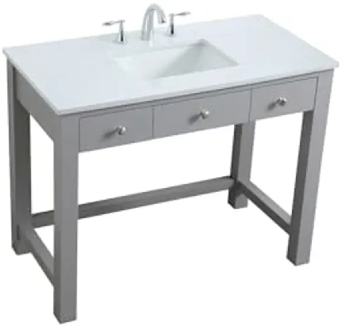 Elegant Lighting 42 Inch Ada Compliant Bathroom Vanity in Grey