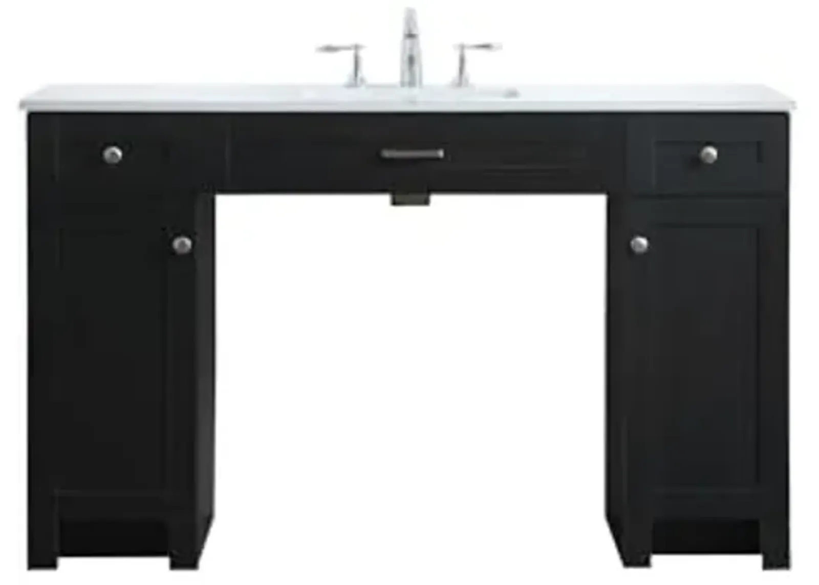 Elegant Lighting 54 Inch Ada Compliant Bathroom Vanity in Black