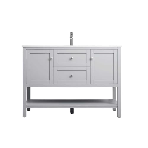 Elegant Lighting 48 Inch Single Bathroom Vanity in Grey