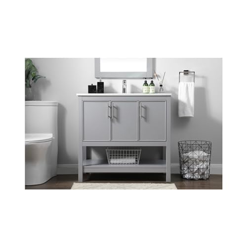 Elegant Lighting 36 Inch Single Bathroom Vanity in Grey