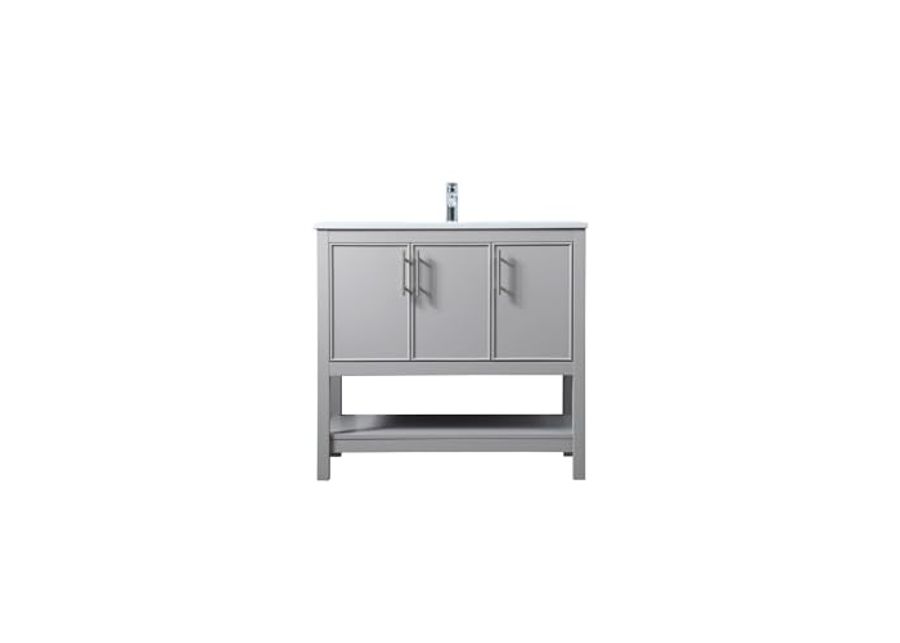 Elegant Lighting 36 Inch Single Bathroom Vanity in Grey